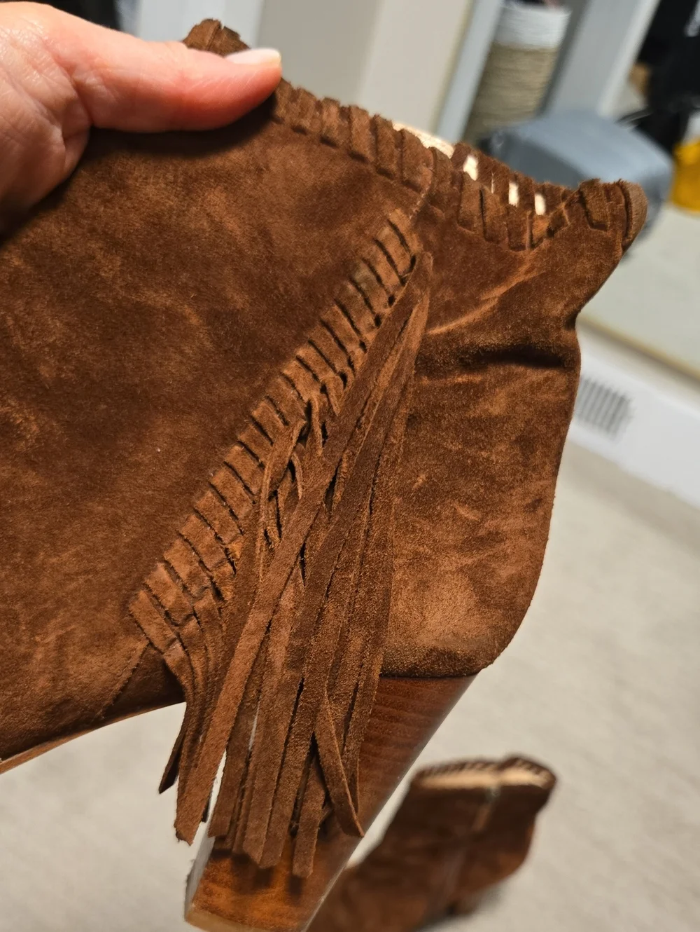 Vintage POLO Ralph Lauren Suede Fringe Booties